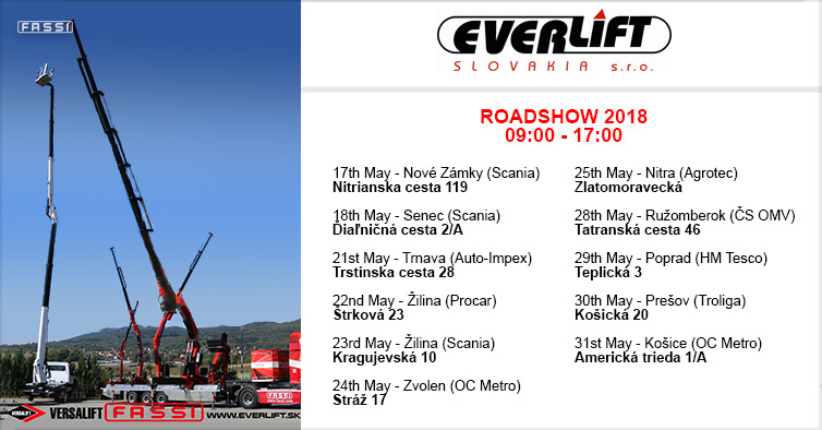 EverLift Slovakia Roadshow 2018 EverLift Slovakia Roadshow 2018